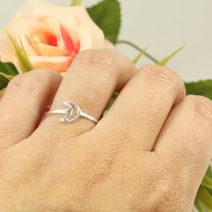 Imagem de Anel Feminino Prata Legitima Lua