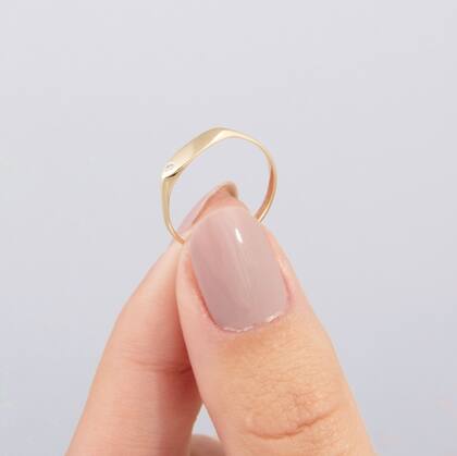 Imagem de Anel Feminino Tradicional Mindinho Com Pedra Ouro 10k A326
