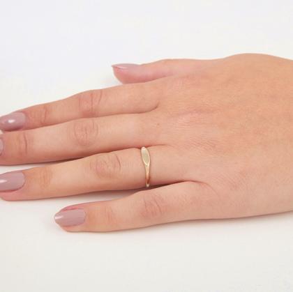 Imagem de Anel Feminino Tradicional Mindinho Com Pedra Ouro 10k A326
