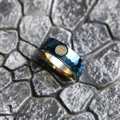 Imagem de Anel Fidget Spinner de Aço Inoxidável - Ajustável e com Design de Catraca