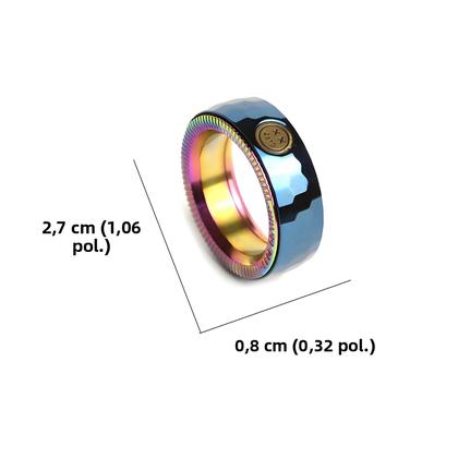 Imagem de Anel Fidget Spinner de Aço Inoxidável - Ajustável e com Design de Catraca