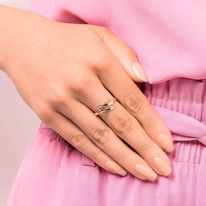 Imagem de Anel Formado Duplo Infinito - Rommanel 513348