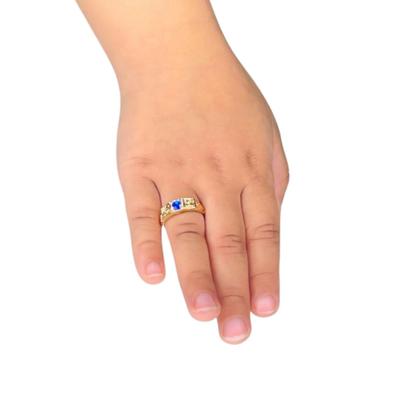 Imagem de Anel Formatura Infantil Menino Regulável Banhado Ouro 18k Colegio Escola Crianca Recordacao