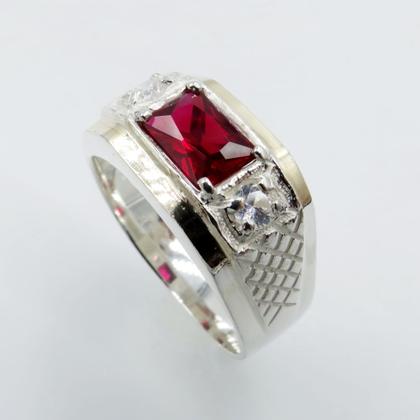 Imagem de Anel Formatura Masculino Prata 925 com Aplique de Ouro 14k