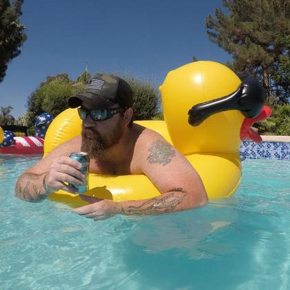 Imagem de Anel inflável de piscina Float GAME Derby Duck Large Yellow