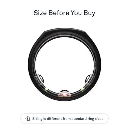 Anel inteligente OURA Gen3 Heritage Black Size 8 Sleep Track HR