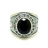 Imagem de Anel Maçonaria Ônix Natural Prata de lei 02714 On