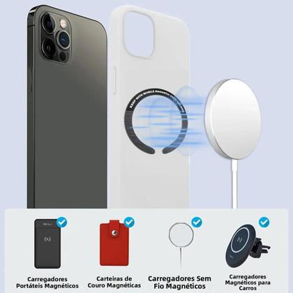 Imagem de Anel Magnético Universal De Metal Para Carregador Sem Fio E Suporte Veicular