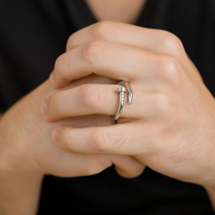 Imagem de Anel Masculino Prego - Preto - 11