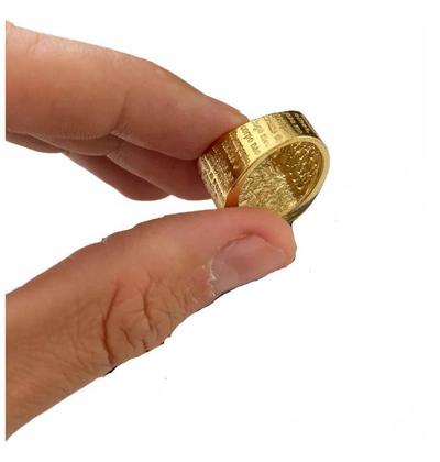 Imagem de Anel Masculino São Jorge Oração Banhado A Ouro 18k Luxo