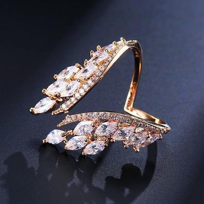 Imagem de Anel Noiva Pedra Strass Festa Prata Dourado Rosé Casamento