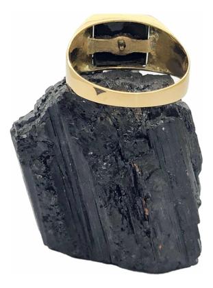 Imagem de Anel Ouro 18k Maçonaria Pedra Onix 1cm Maçon Feito A Mão K5