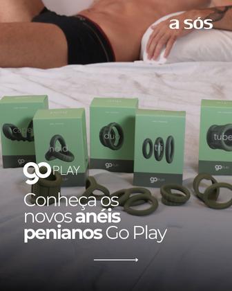 Imagem de Anel P/ Glande e Testic. 3 Tamanhos Retardante Silicone Go Play Tri