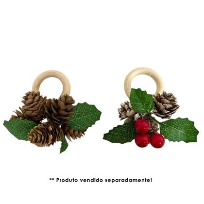 Imagem de Anel para Guardanapo Natal Pick Pinha ou Cereja 9cm