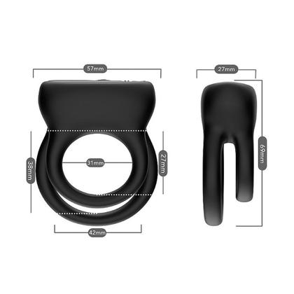 Imagem de Anel Peniano Duplo com Vibrador Recarregável e Estimulador de Clitóris