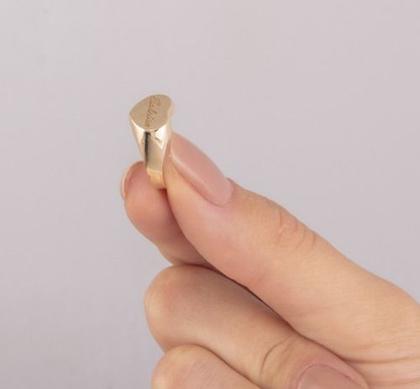 Imagem de Anel Personalizado Com Nome Coração Em Ouro Puro 10k A511