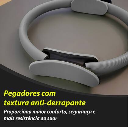Imagem de Anel Pilates Yoga Arco Tonificador Flexível Fisioterapia Fit Cor Preto