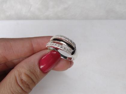 Imagem de Anel Prata 925 com Aplique Ouro 12k