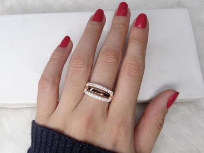 Imagem de Anel Prata 925 com Aplique Ouro 12k