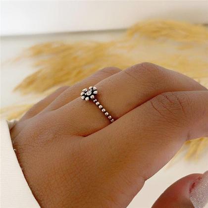 Imagem de Anel prata 925 flor trabalhado