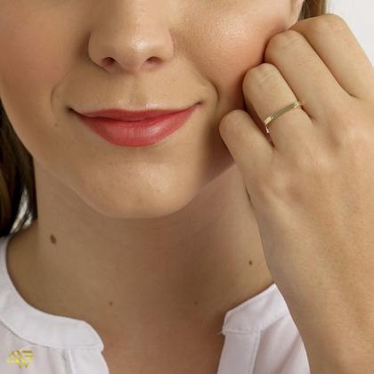 Imagem de Anel Quadrado Feminino Banhado a Ouro 18k em 10 camadas