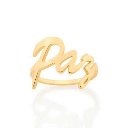 Imagem de Anel Rommanel Skinny Ring Escrito Paz 512944