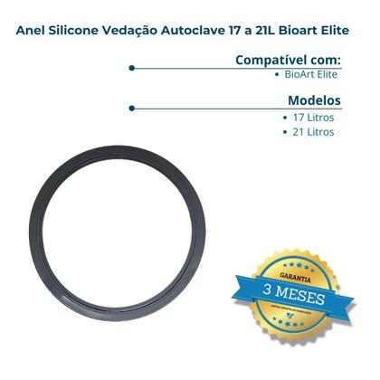 Imagem de Anel Silicone Vedação Autoclave 17/21l Bioart Elite
