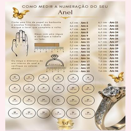 Imagem de Anel solitario chuveirinho  Banhado a Ouro 18k com pedras de Zircônia