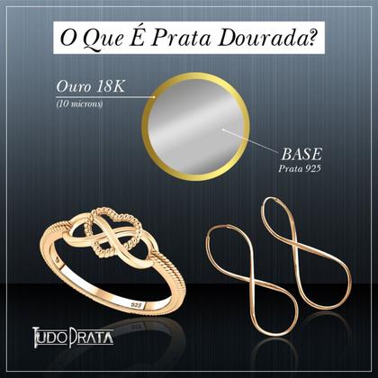 Imagem de Anel Solitário Retangular Prata 925 Dourada 18k - Black Ônix