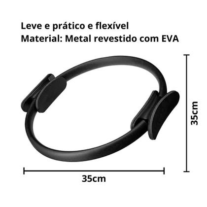 Imagem de Anel Tonificador Arco Adutor Flexivel Para Pilates Yoga- Cinza