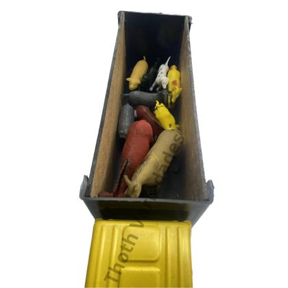 Imagem de Animais da Fazenda Caminhão Brinquedo Kit 10 Bichos com Carreta Infantil Carro Menino