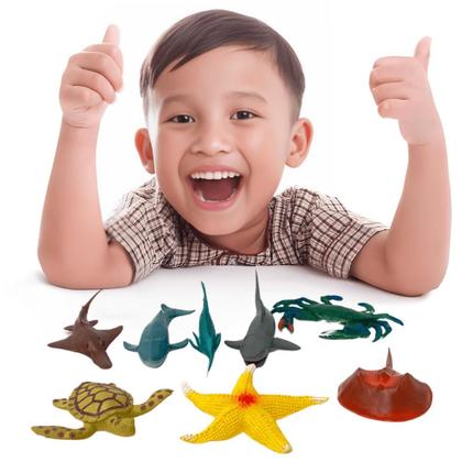 Imagem de Animais De Brinquedo Marinho Brinquedos Para Menino Infantil Kit Animal Interativo Crianças