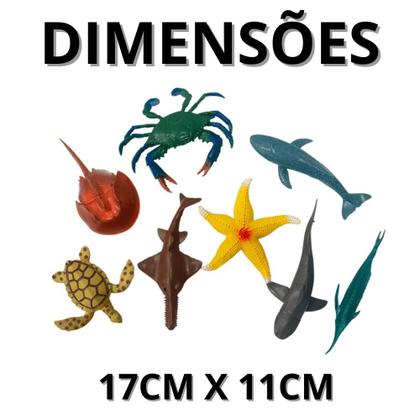 Imagem de Animais De Brinquedo Marinho Brinquedos Para Menino Infantil Kit Animal Interativo Crianças