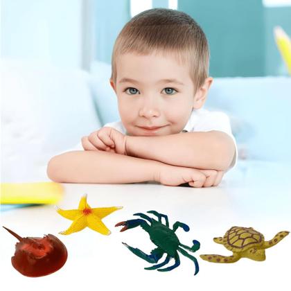 Imagem de Animais De Brinquedo Marinho Brinquedos Para Menino Infantil Kit Animal Interativo Crianças