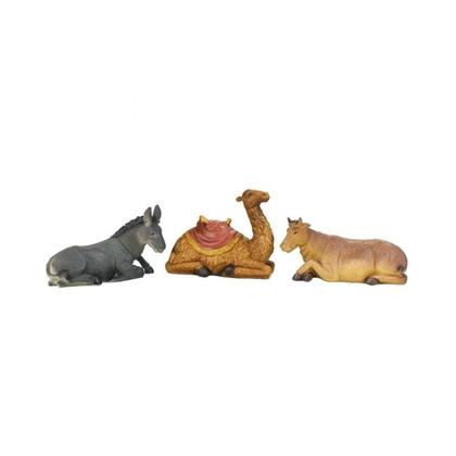 Imagem de Animais Presépio Natalino 12 Peças 18.5cm - Enfeite Resina