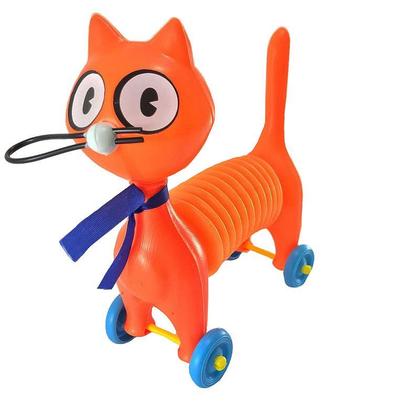 Imagem de Animal de Brinquedo Gato Chorão Sanfonado Com Som Laranja