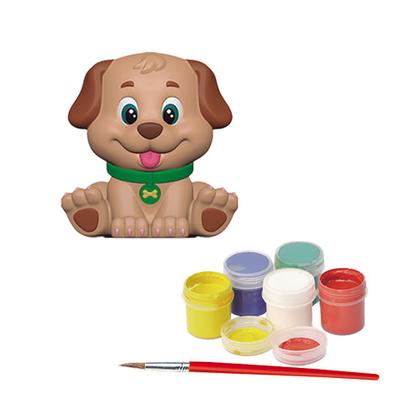 Imagem de Animal Selva Toy Brinquedo Didático Para Pintura Com 6 Tintas Guache Cachorro