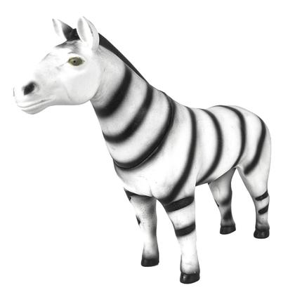 Imagem de Animal Zebra Em Vinil Boneco Safári Animais Selvagens Bee Toys