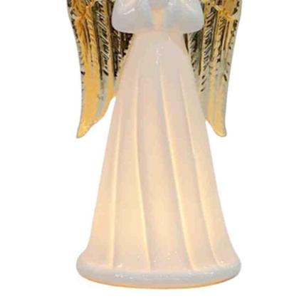 Imagem de Anjo Orando Porcelana com LED Avanti