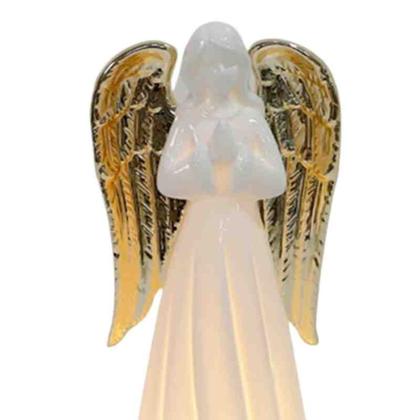 Imagem de Anjo Orando Porcelana com LED Avanti