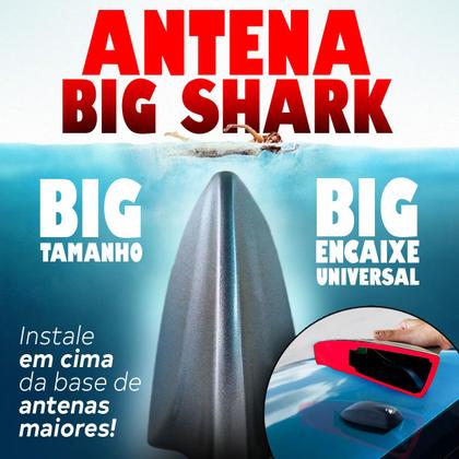 Imagem de Antena Big Grande Tubarao Shark Universal Exter Carro FM/AM