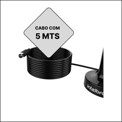 Imagem de Antena De Tv Digital Hdtv Interna Ai2031 Intelbras Cabo 5m