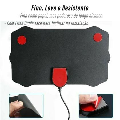 Imagem de Antena Digital Amplificador de Sinal Placa Interna Ativa Para Tv Com Extensor Frequência HDTV UHF 4K