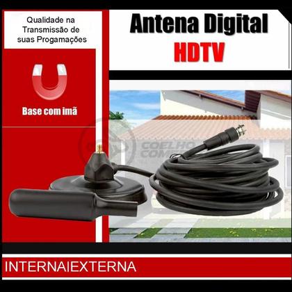 Imagem de Antena Digital Full HDTV 4K Portátil para Uso Interno e Externo