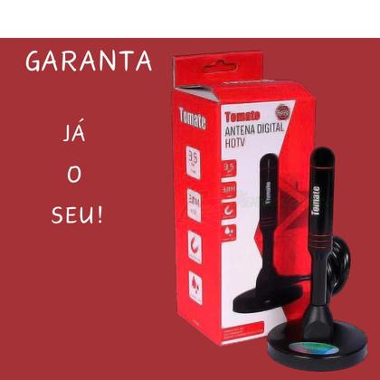 Imagem de Antena Digital Hd 3.5dbi Interna Externa C/ Imã 3m - Tomate