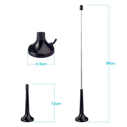 Imagem de Antena Digital interna e externa qualidade ultra HD Base magnética Compatível com conversor digital Hdtv, Uhf e Vhf