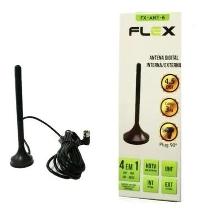 Imagem de Antena Digital Interna/Externa Flex ANT-6 - Cabo 3M - Slim