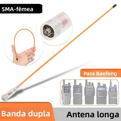 Imagem de Antena Dual Band SMA-Fêmea Para Walkie Talkie ABBREE AR-771T Baofeng UV-5R BF-888S UV-21 pro