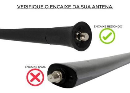 Imagem de Antena Externa Base Redonda Haste de Teto sem GPS Jeep Compass Toro Renegade Fiat