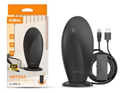 Imagem de Antena Interna Para Tv Digital Amplificada 1080 Hdtv Cabo 3m